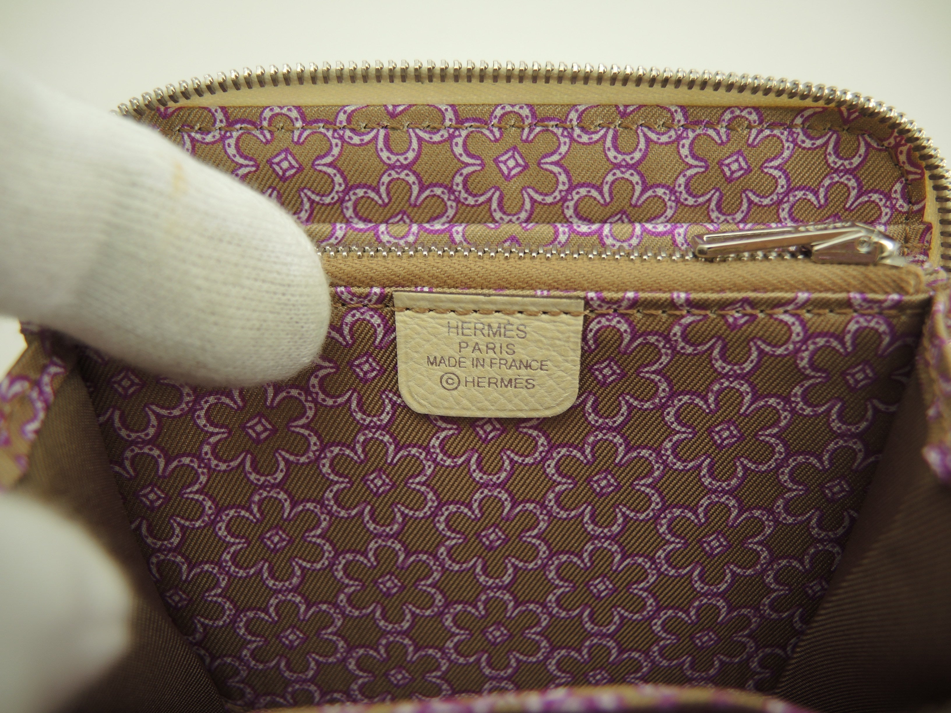 Hermès Azap Compact Silkin Epsom/Craie Portafoglio compatto nuovo di fabbrica @Z 2