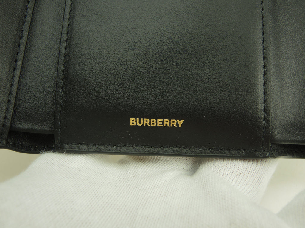 Burberry Portafoglio Compatto a Quadri in PVC/Pelle Portafoglio a 3 ante Piccolo Portafoglio Inutilizzato@MDICSSTU75CHI