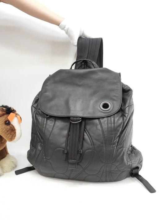 Bottega Veneta Zaino in pelle di agnello grigio Rucksack Borsa a mano@B05308902Z