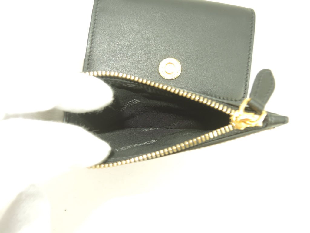 Burberry Portafoglio Compatto a Quadri in PVC/Pelle Portafoglio a 3 ante Piccolo Portafoglio Inutilizzato@MDICSSTU75CHI