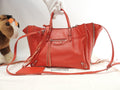 Balenciaga Paper Mini A6 Zip in pelle rossa Borsa a tracolla Borsa a mano Mini tote@ 11