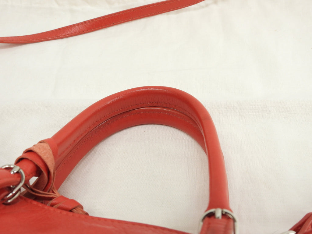 Balenciaga Paper Mini A6 Zip in pelle rossa Borsa a tracolla Borsa a mano Mini tote@ 11