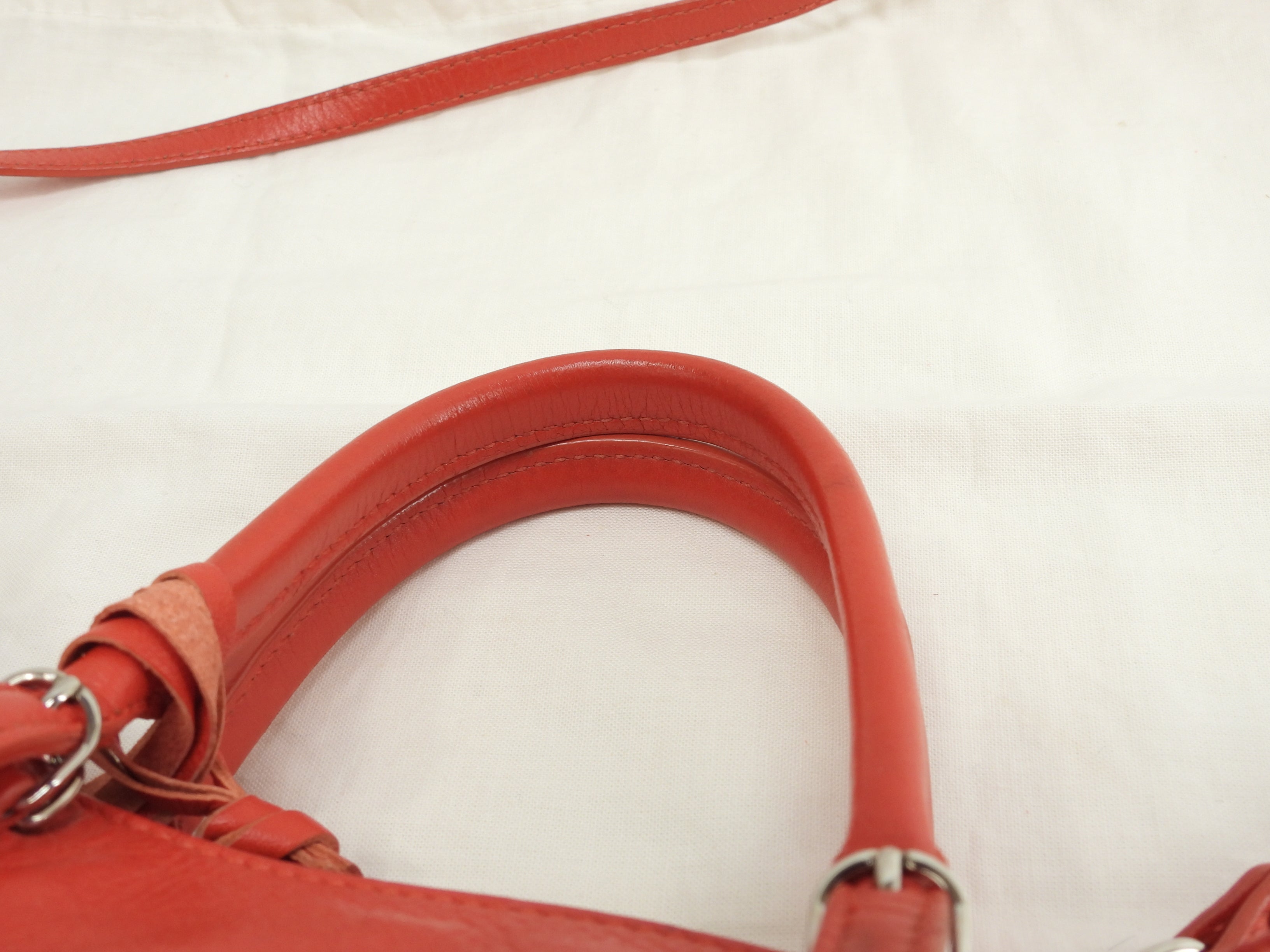 Balenciaga Paper Mini A6 Zip in pelle rossa Borsa a tracolla Borsa a mano Mini tote@ 11