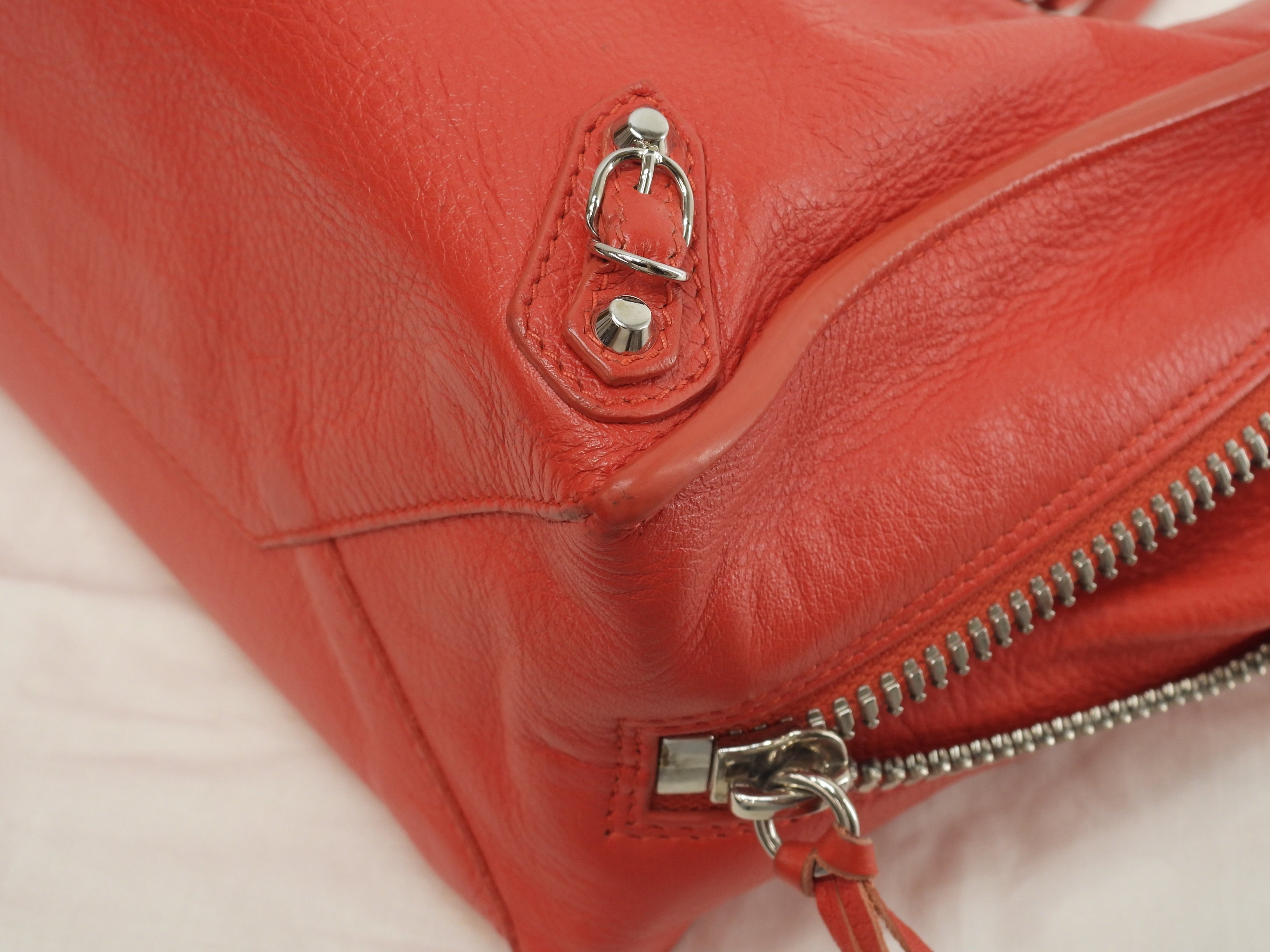 Balenciaga Paper Mini A6 Zip in pelle rossa Borsa a tracolla Borsa a mano Mini tote@ 11