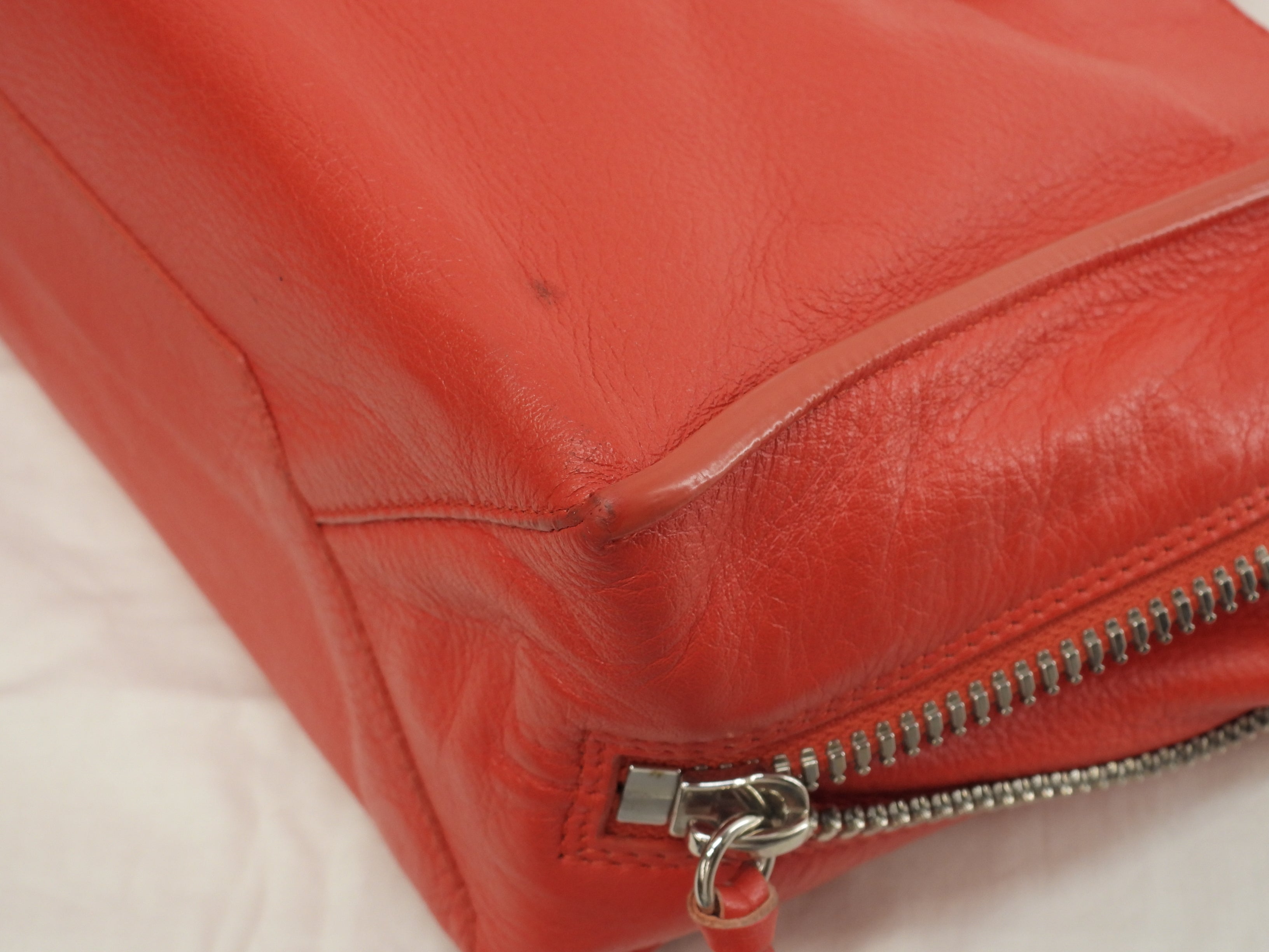 Balenciaga Paper Mini A6 Zip in pelle rossa Borsa a tracolla Borsa a mano Mini tote@ 11