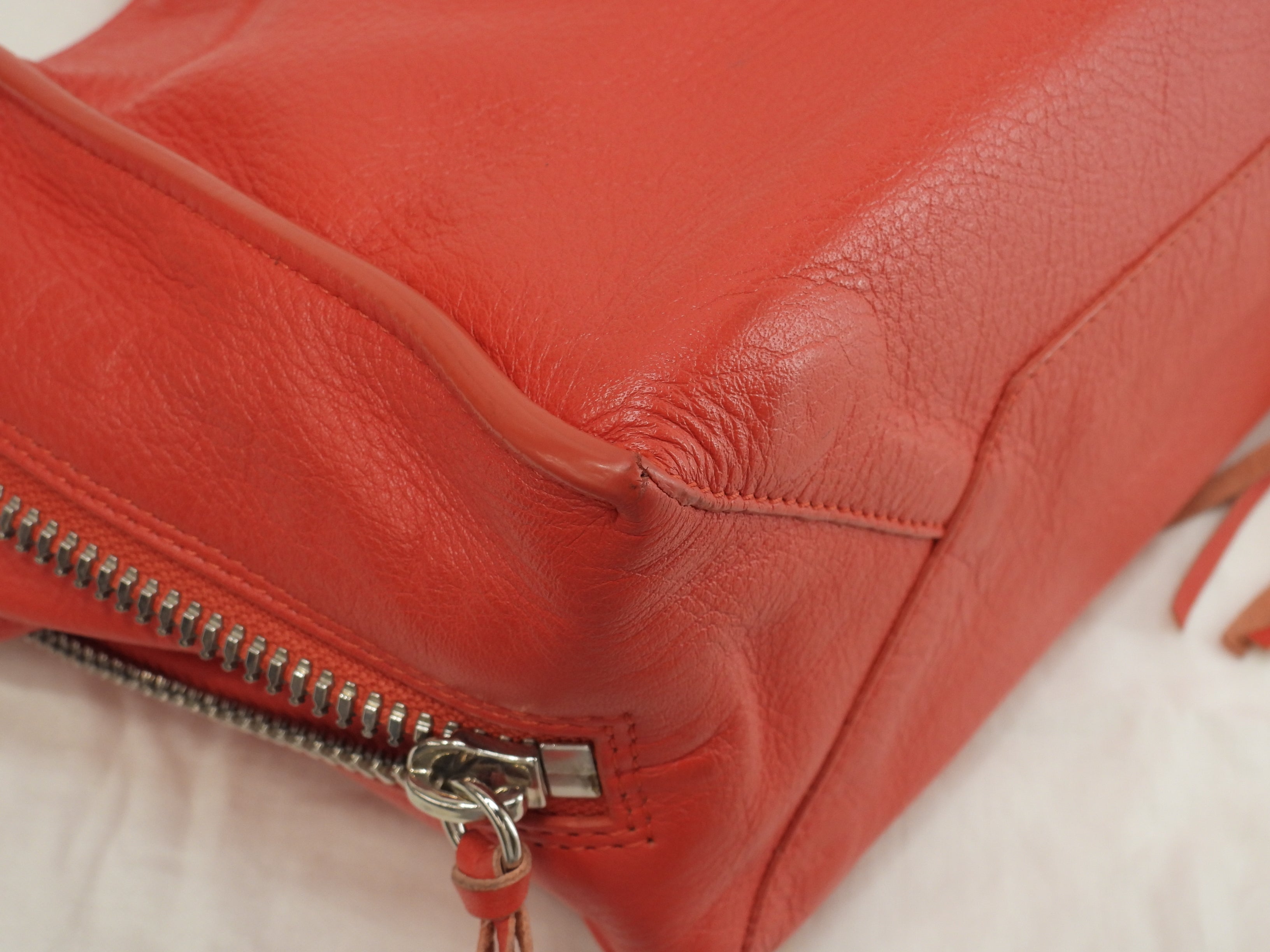 Balenciaga Paper Mini A6 Zip in pelle rossa Borsa a tracolla Borsa a mano Mini tote@ 11