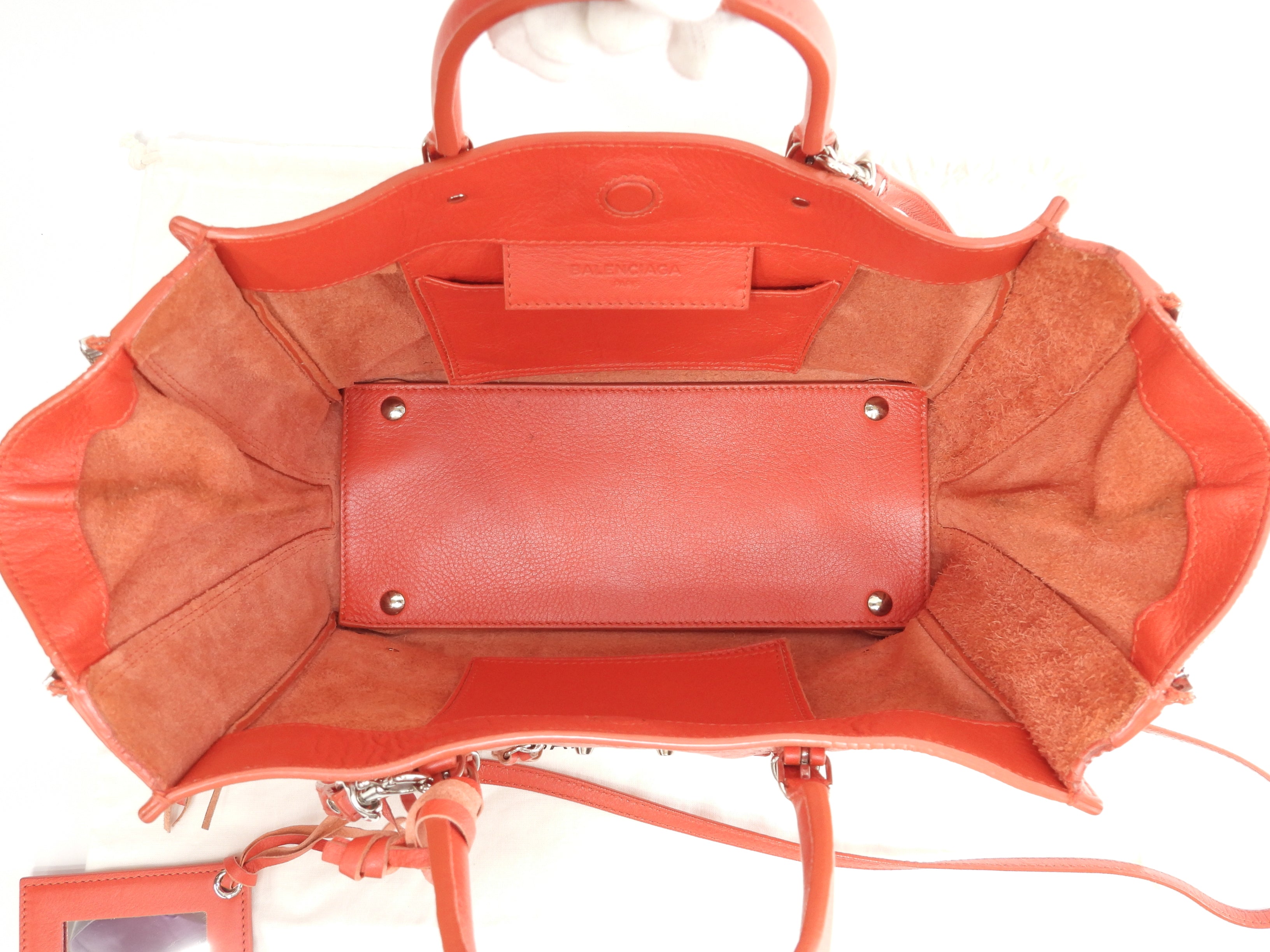 Balenciaga Paper Mini A6 Zip in pelle rossa Borsa a tracolla Borsa a mano Mini tote@ 11