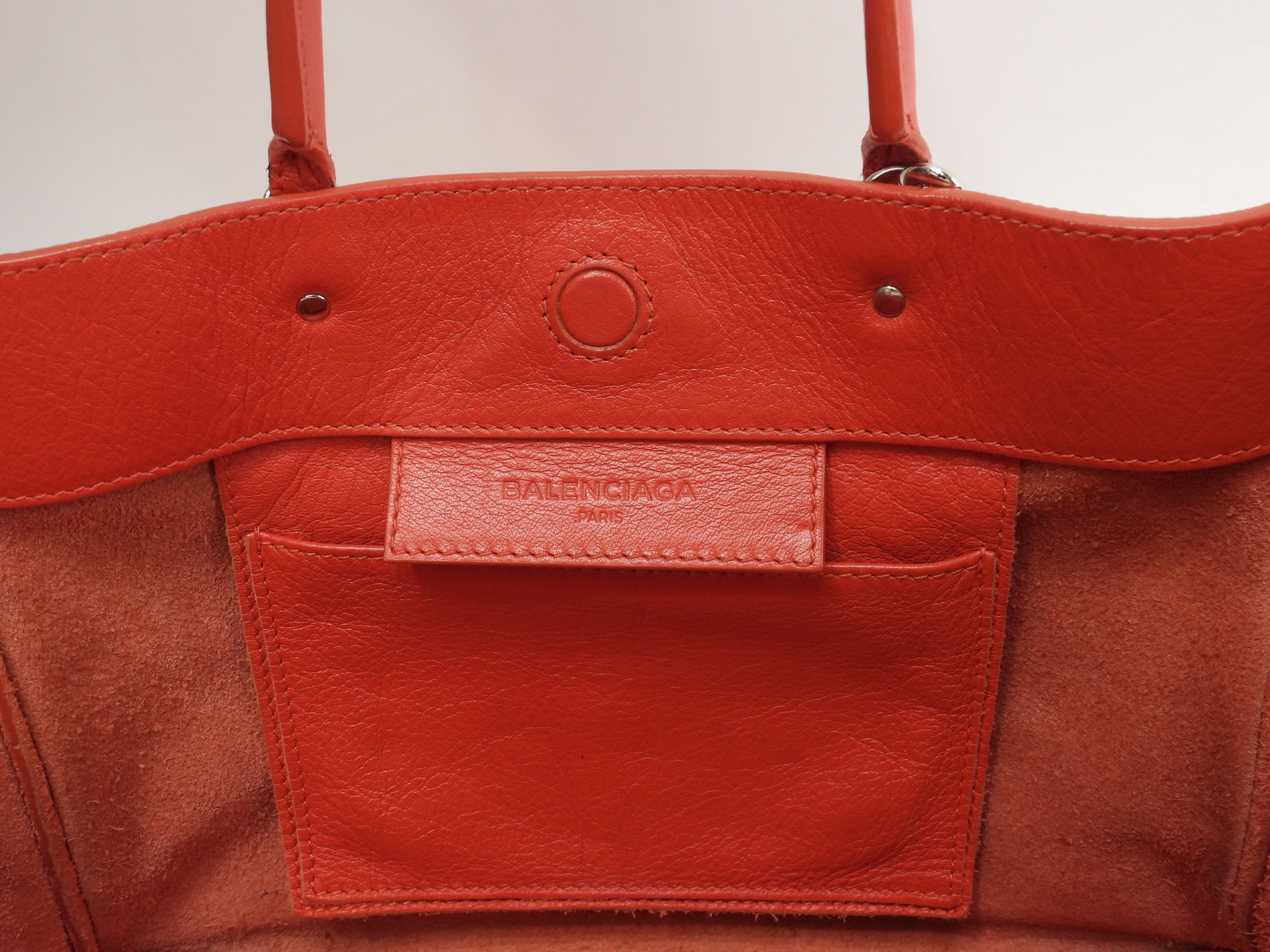 Balenciaga Paper Mini A6 Zip in pelle rossa Borsa a tracolla Borsa a mano Mini tote@ 11