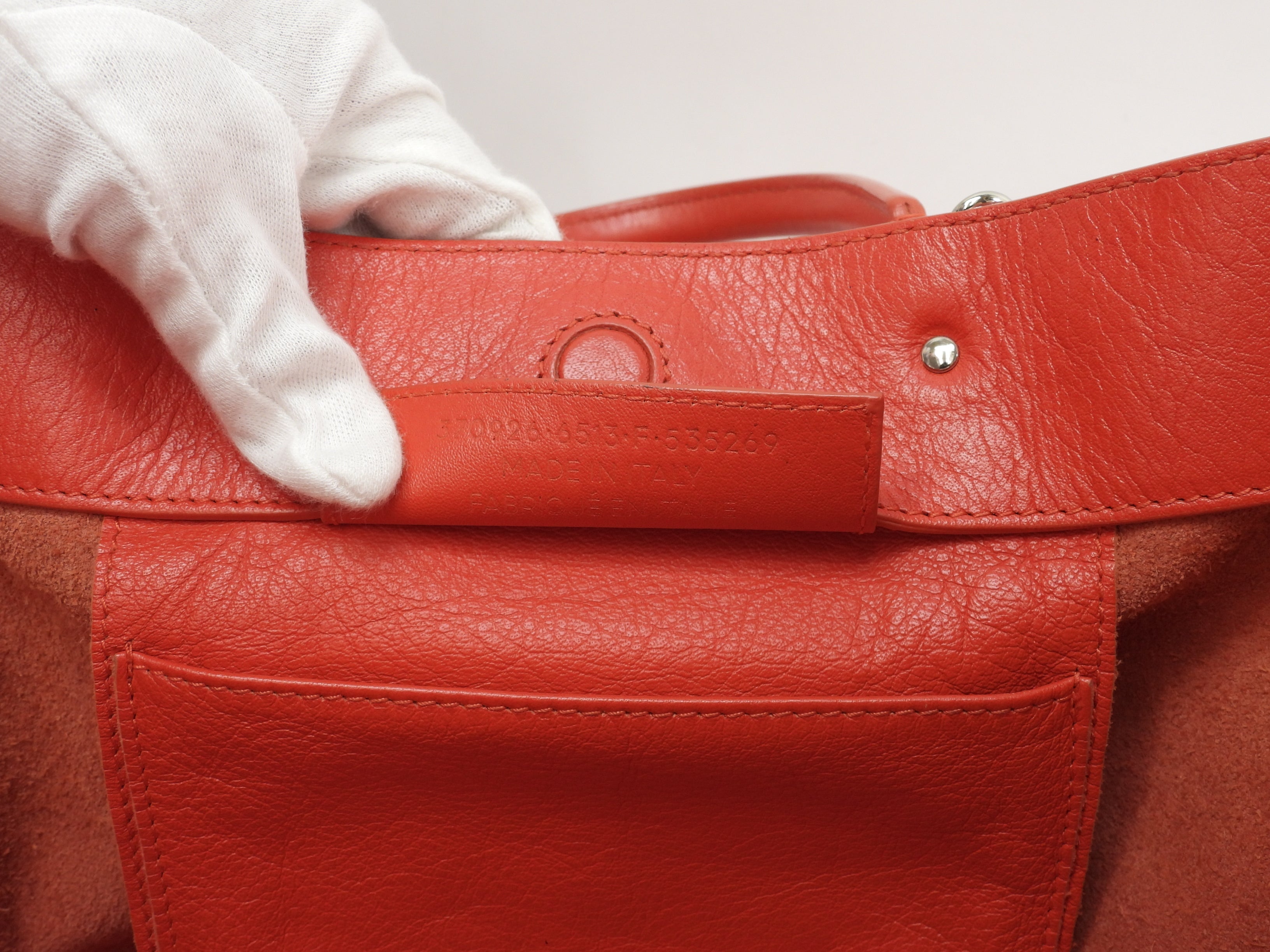 Balenciaga Paper Mini A6 Zip in pelle rossa Borsa a tracolla Borsa a mano Mini tote@ 11