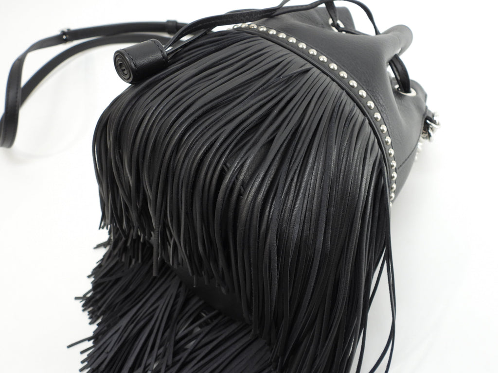 J&Mdavidson Carnival Mini Frange in pelle nera, pochette e borsetta, ottime condizioni @ 5