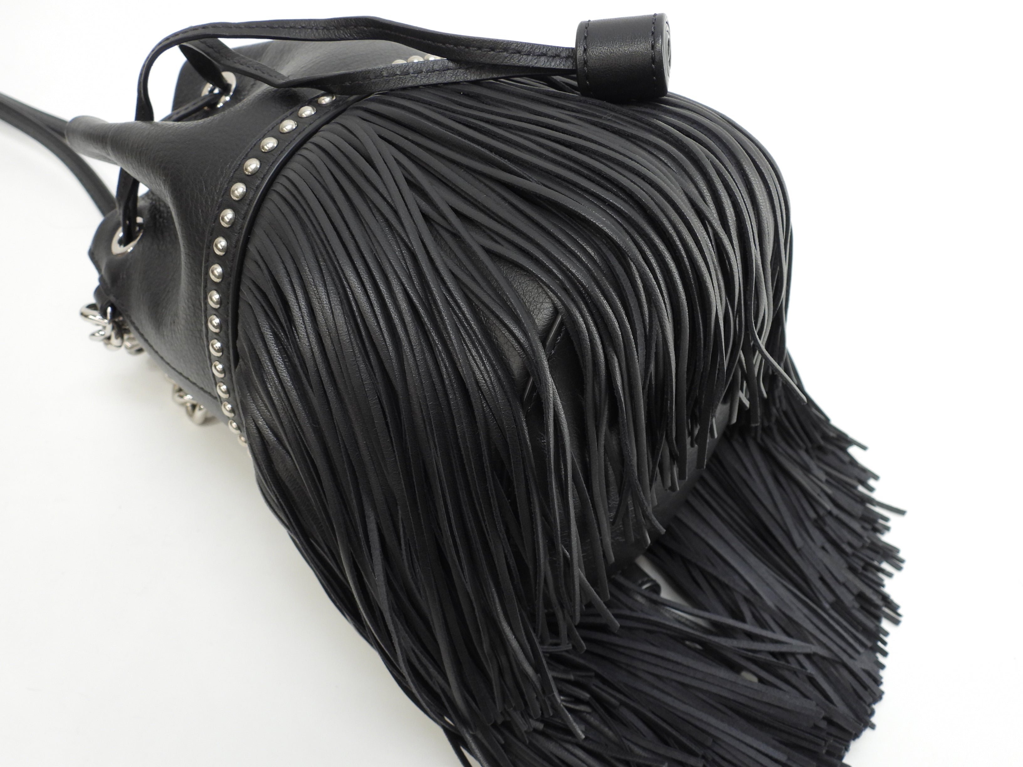 J&Mdavidson Carnival Mini Frange in pelle nera, pochette e borsetta, ottime condizioni @ 5