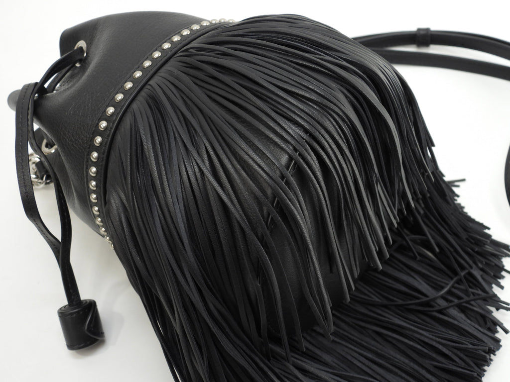 J&Mdavidson Carnival Mini Frange in pelle nera, pochette e borsetta, ottime condizioni @ 5