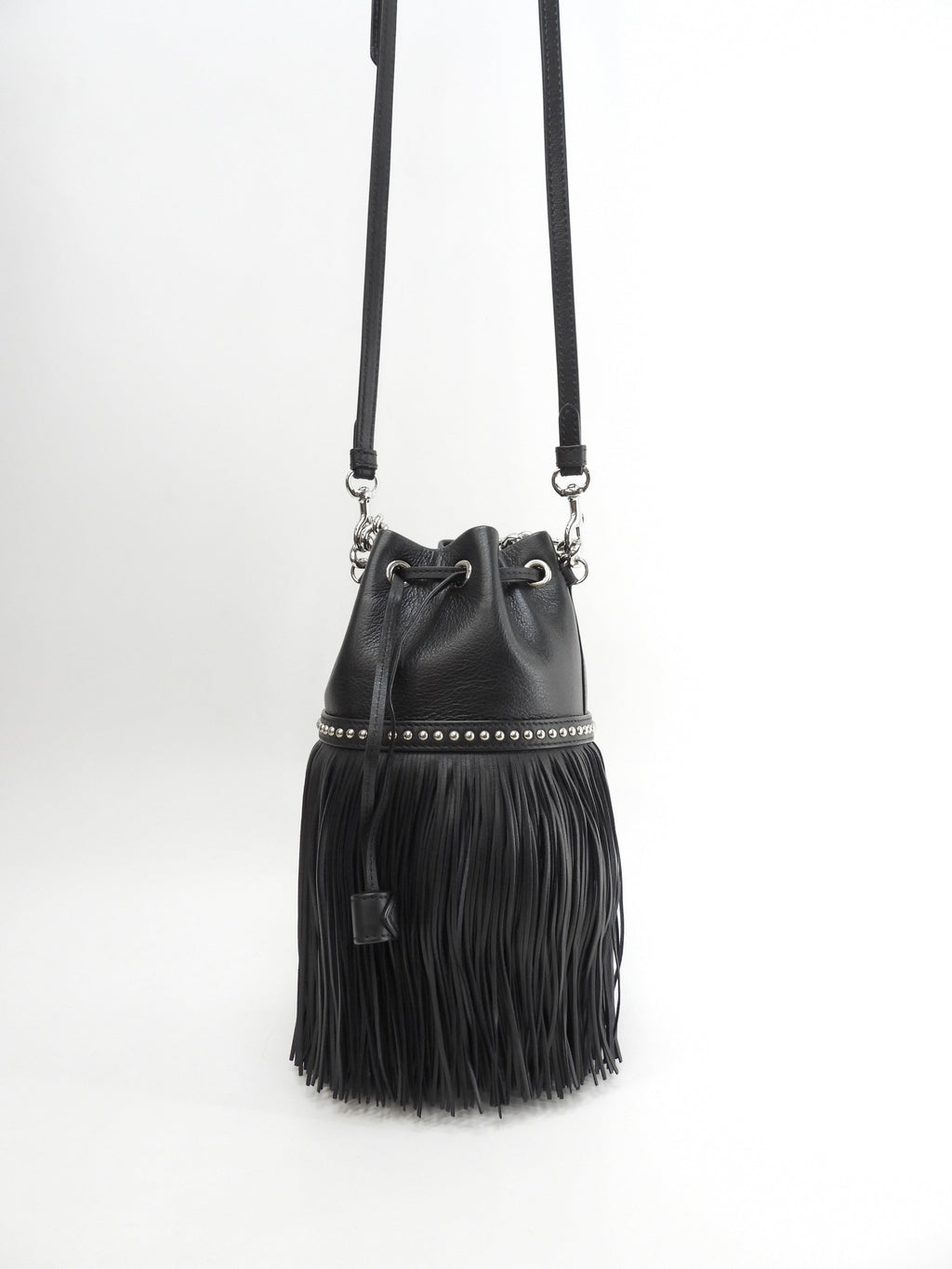 J&Mdavidson Carnival Mini Frange in pelle nera, pochette e borsetta, ottime condizioni @ 5