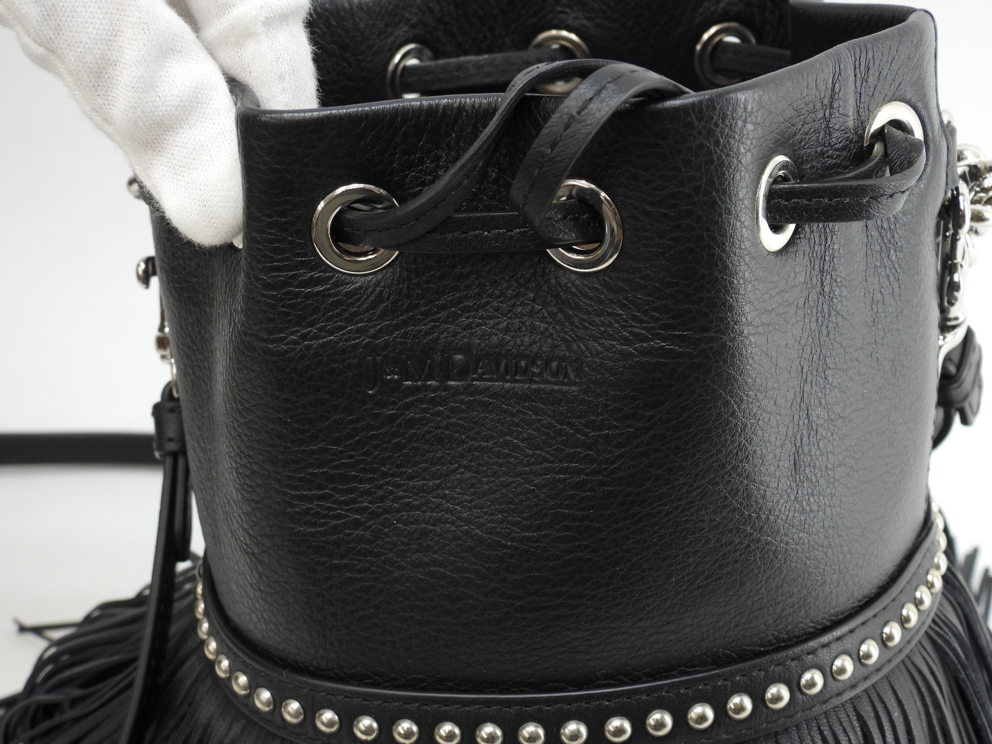 J&Mdavidson Carnival Mini Frange in pelle nera, pochette e borsetta, ottime condizioni @ 5