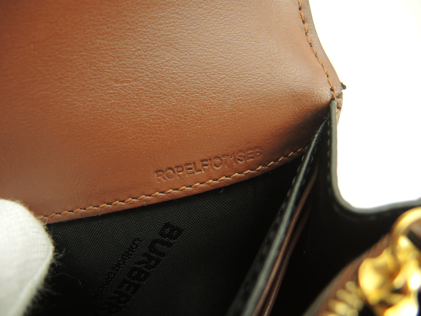 BURBERRY Portafoglio lungo a 2 ante Halton Flap TB in PVC pelle marrone e bianco Long Wallet Ottime condizioni@ROPELFIO71SEB
