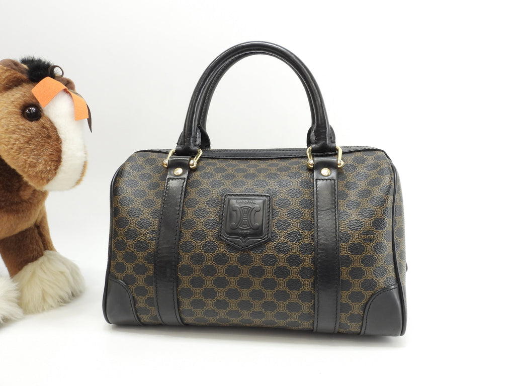 Celine borsa a mano Triomphe in pelle nera Speedy 25 Macadam Ottime condizioni @MC97/2