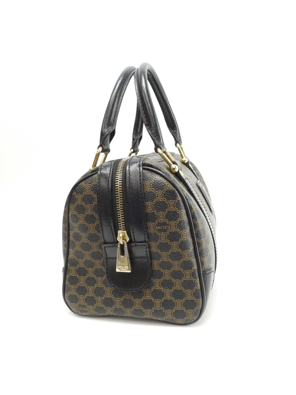 Celine borsa a mano Triomphe in pelle nera Speedy 25 Macadam Ottime condizioni @MC97/2