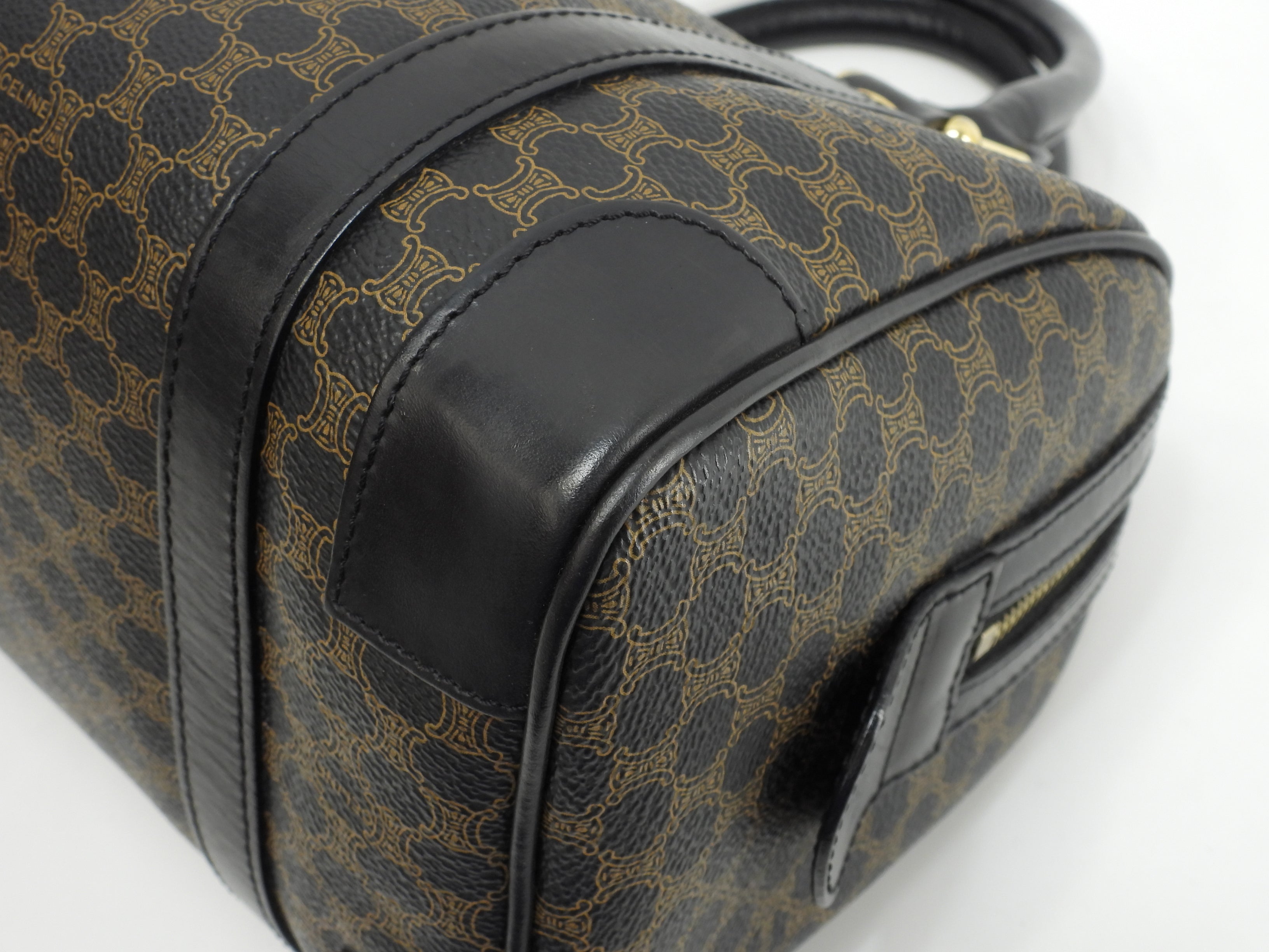 Celine borsa a mano Triomphe in pelle nera Speedy 25 Macadam Ottime condizioni @MC97/2