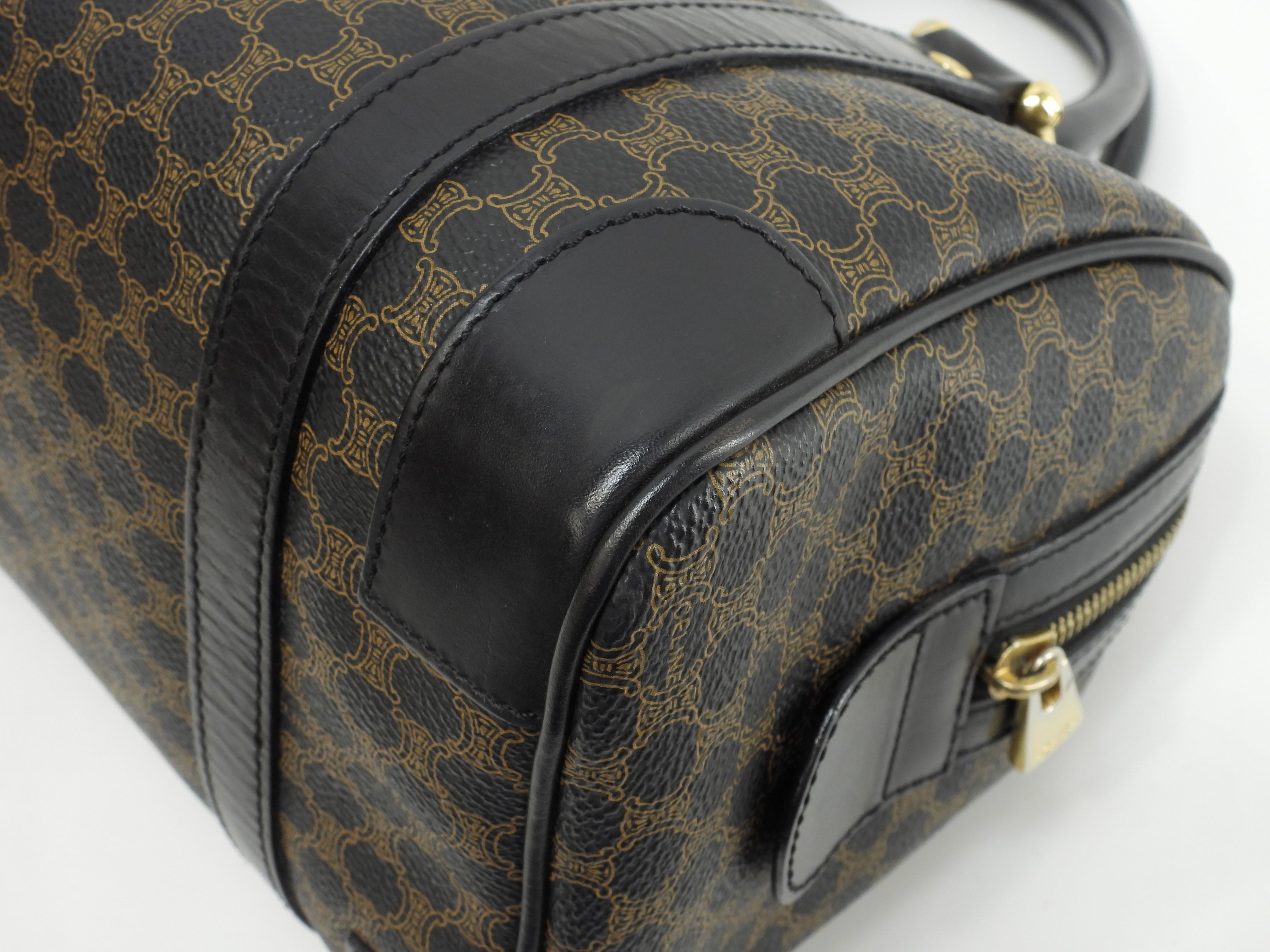 Celine borsa a mano Triomphe in pelle nera Speedy 25 Macadam Ottime condizioni @MC97/2