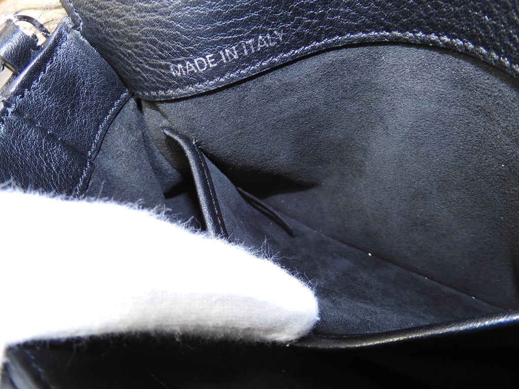 Tod's pochette Double T in pelle di alpaca nera, borsa a tracolla, mai usata @TP35