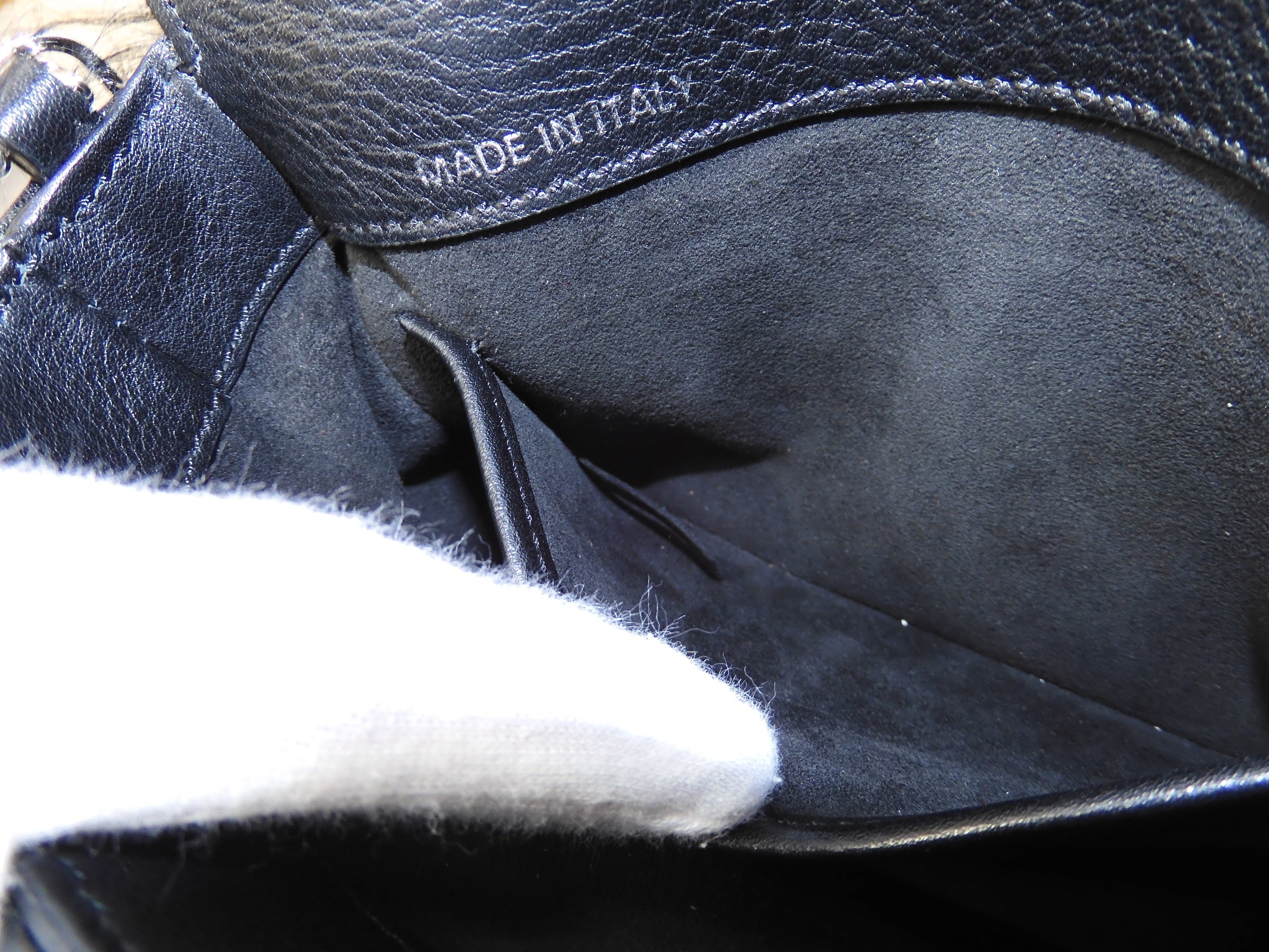 Tod's pochette Double T in pelle di alpaca nera, borsa a tracolla, mai usata @TP35