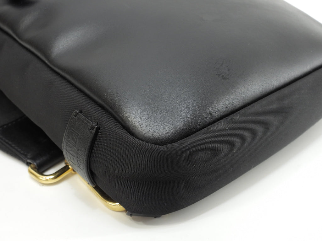 Fendi marsupio Mostro in nylon nero, belt bag, ottime condizioni @ 62