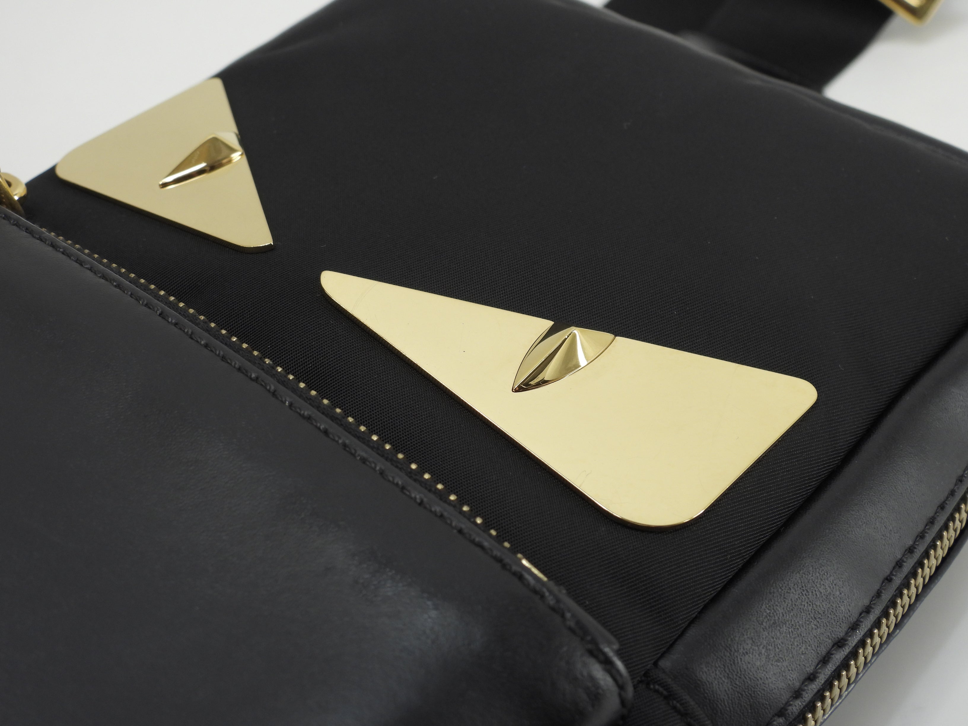 Fendi marsupio Mostro in nylon nero, belt bag, ottime condizioni @ 62