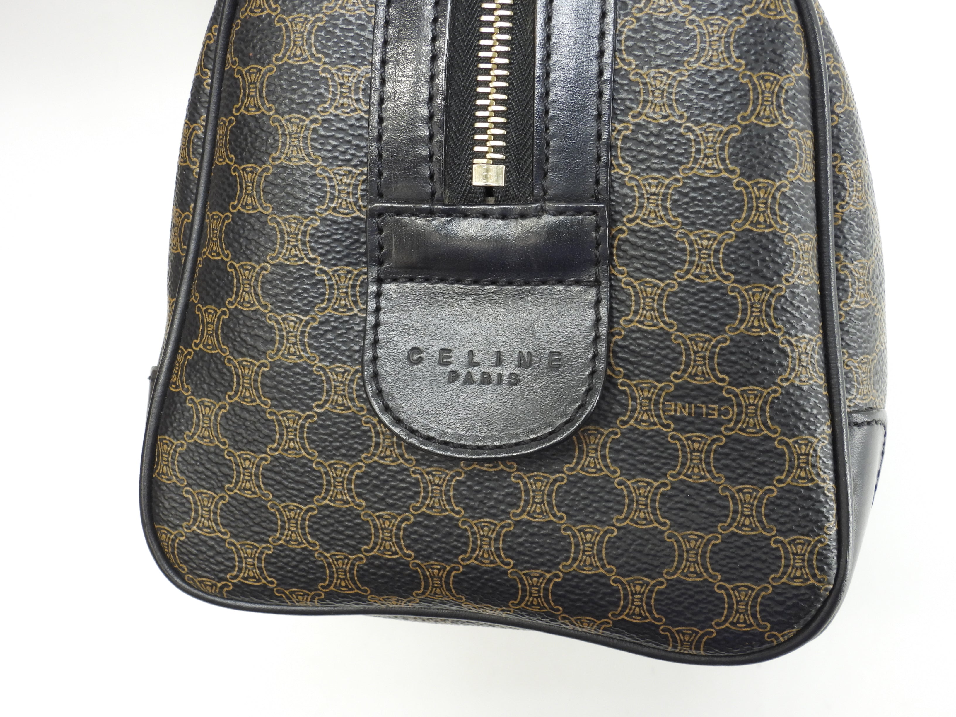 Celine borsa a mano Triomphe in pelle nera Speedy 25 Macadam Ottime condizioni @MC97/2