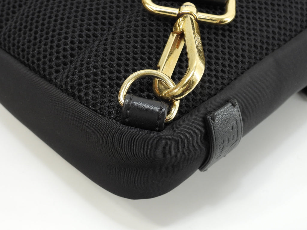 Fendi marsupio Mostro in nylon nero, belt bag, ottime condizioni @ 62