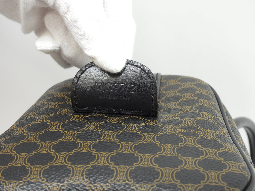 Celine borsa a mano Triomphe in pelle nera Speedy 25 Macadam Ottime condizioni @MC97/2