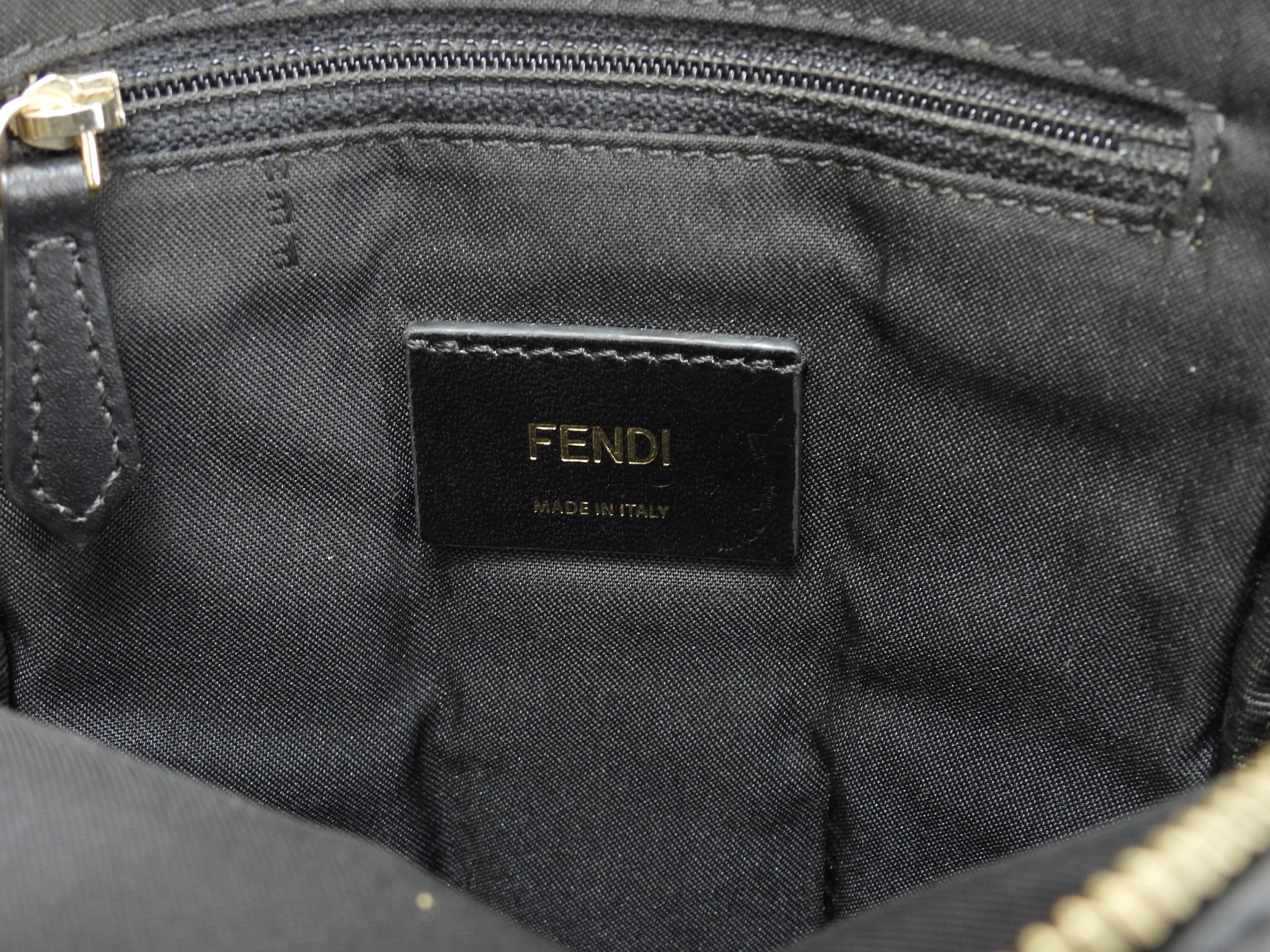 Fendi marsupio Mostro in nylon nero, belt bag, ottime condizioni @ 62