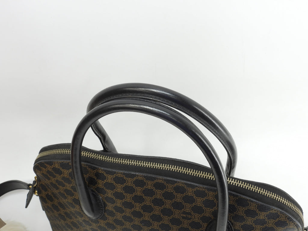 Celine borsa a mano con iniziali s, Macadam Triomphe nera, tipo Bolide mini tote, ottime condizioni @M96* 2
