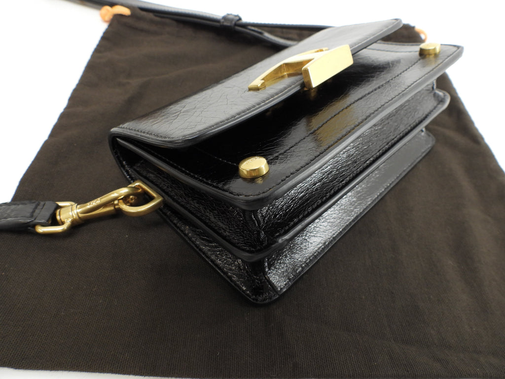 Tod's mini pochette T Timeless in pelle nera borsa a tracolla @T146