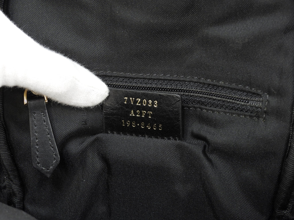 Fendi marsupio Mostro in nylon nero, belt bag, ottime condizioni @ 62