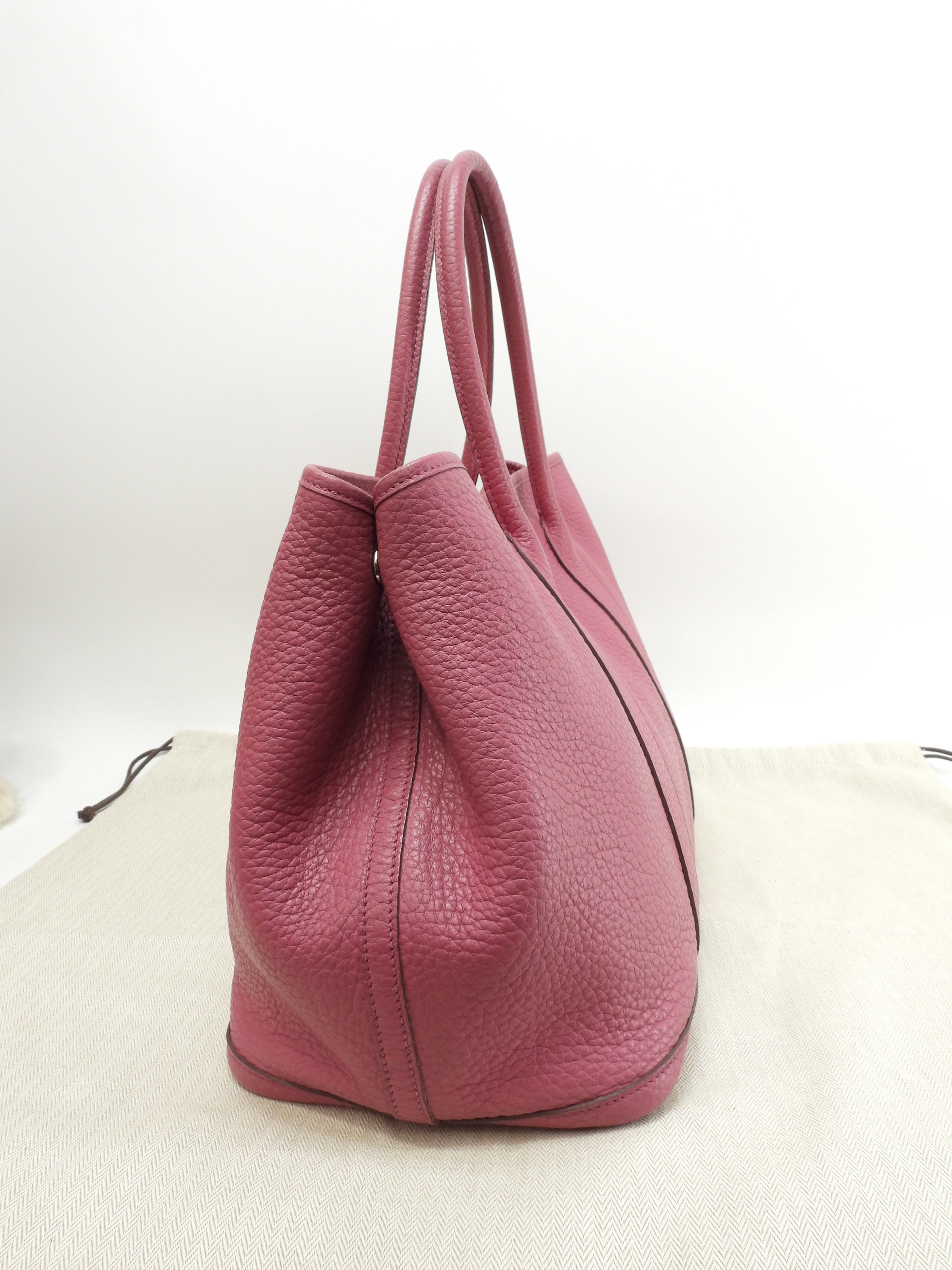 Hermès Garden Party PM in pelle Negonda Rosewood, borsa tote tracolla @□O