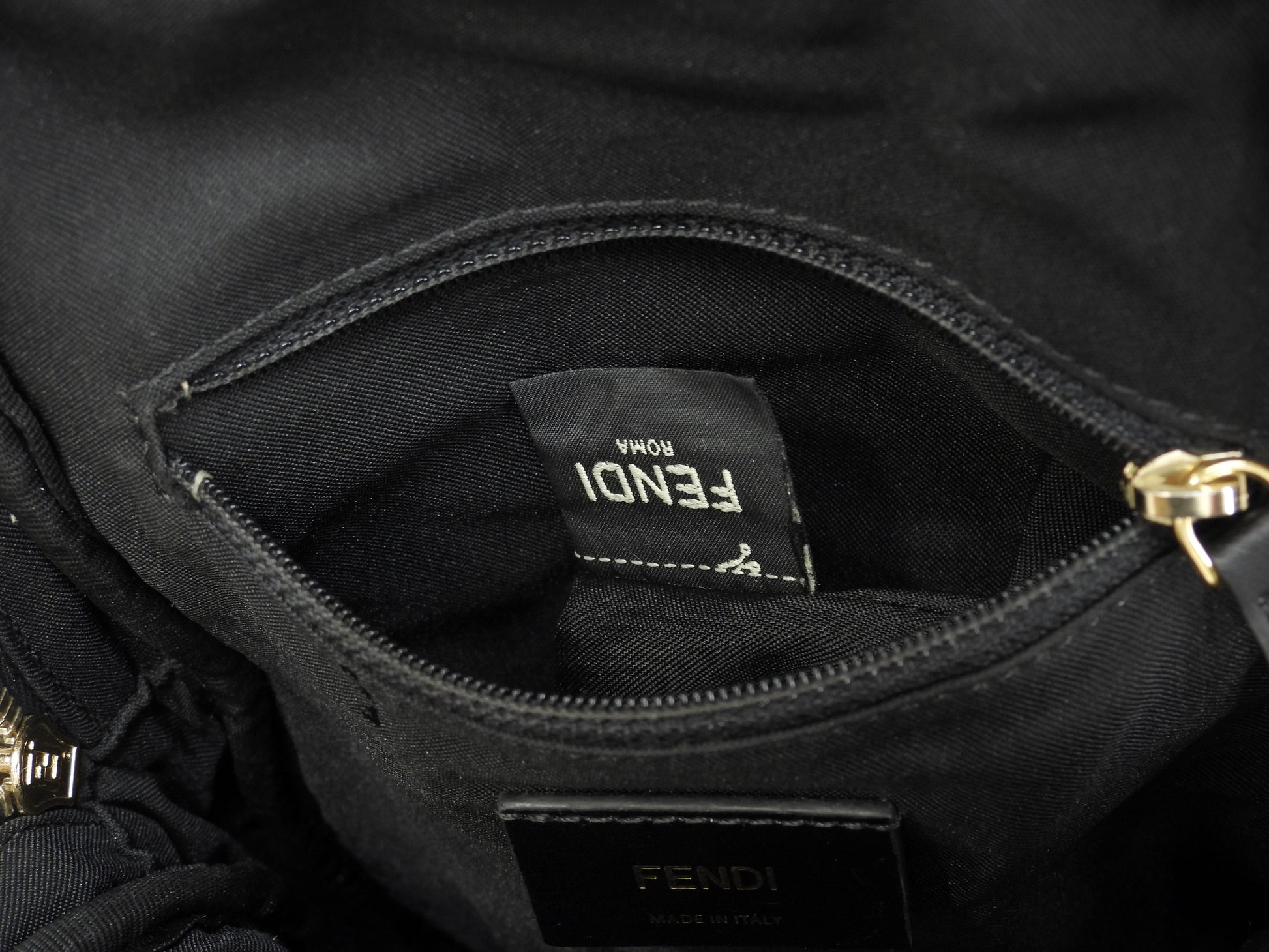 Fendi marsupio Mostro in nylon nero, belt bag, ottime condizioni @ 62