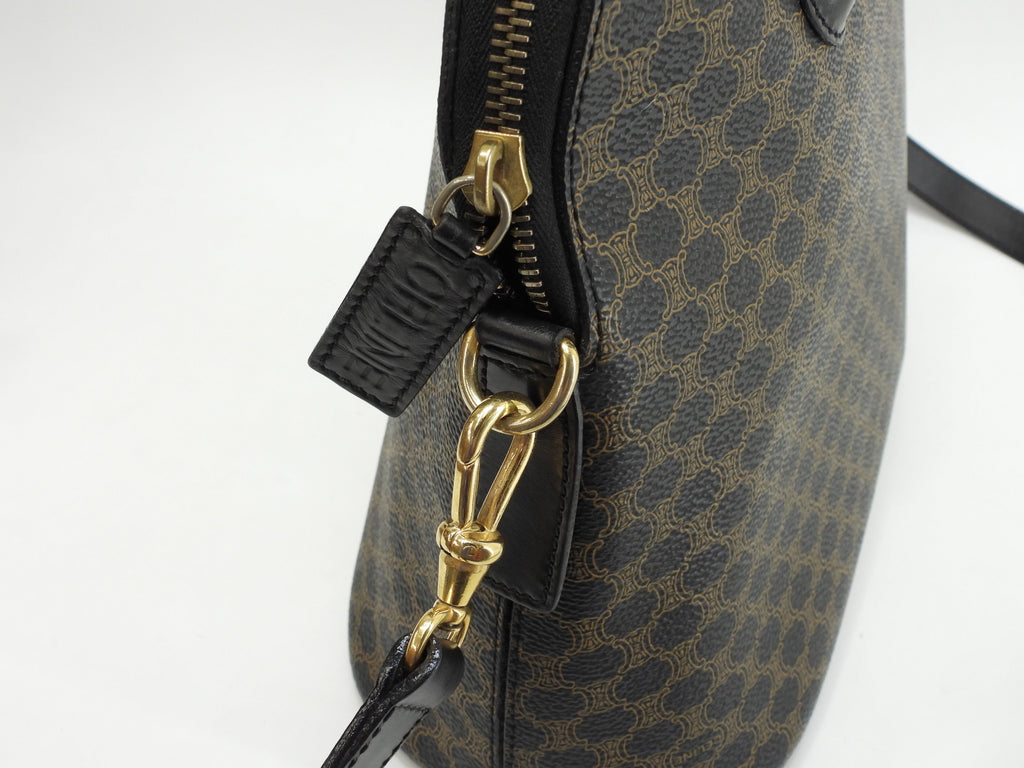 Celine borsa a mano con iniziali s, Macadam Triomphe nera, tipo Bolide mini tote, ottime condizioni @M96* 2