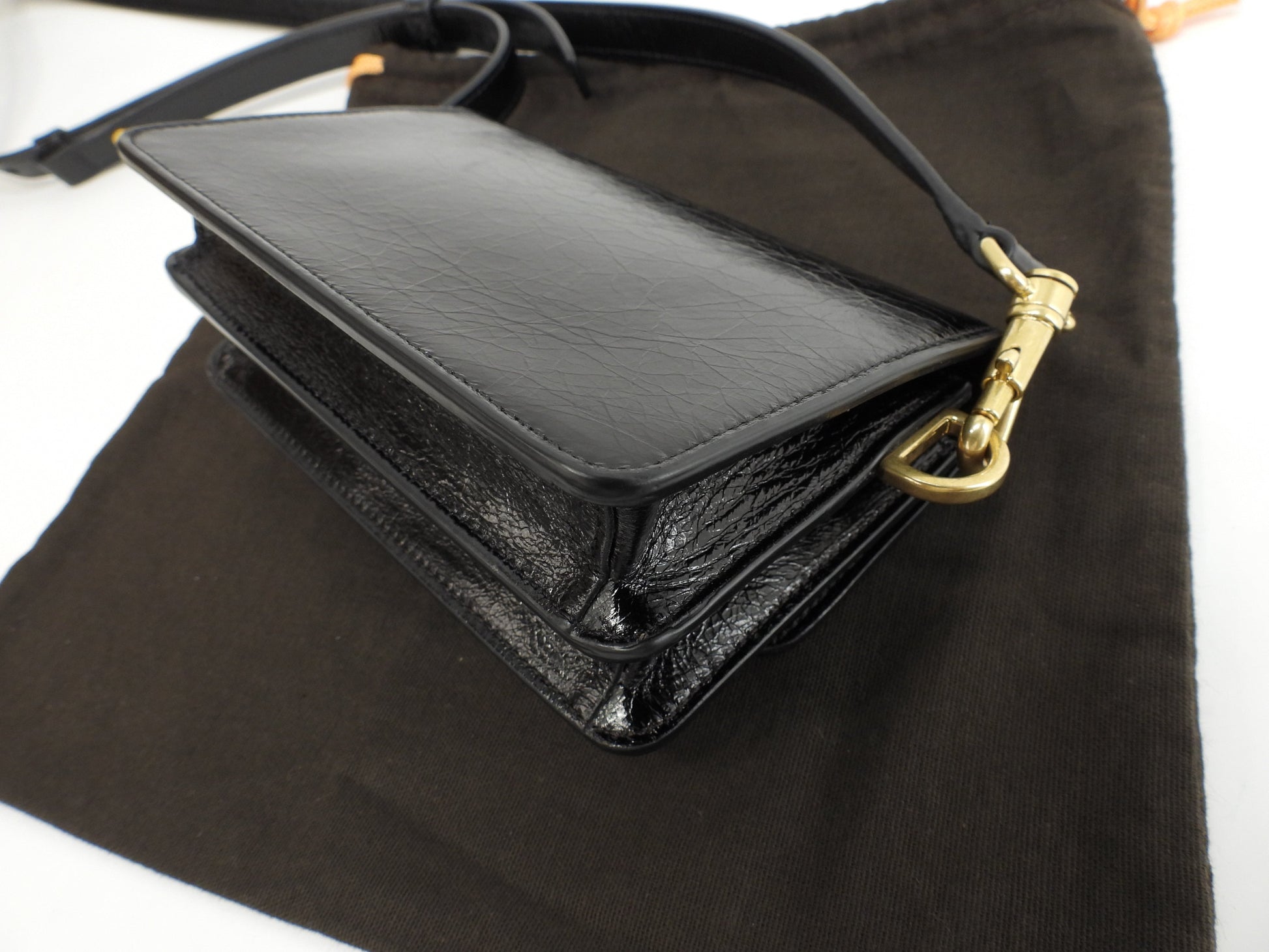 Tod's mini pochette T Timeless in pelle nera borsa a tracolla @T146