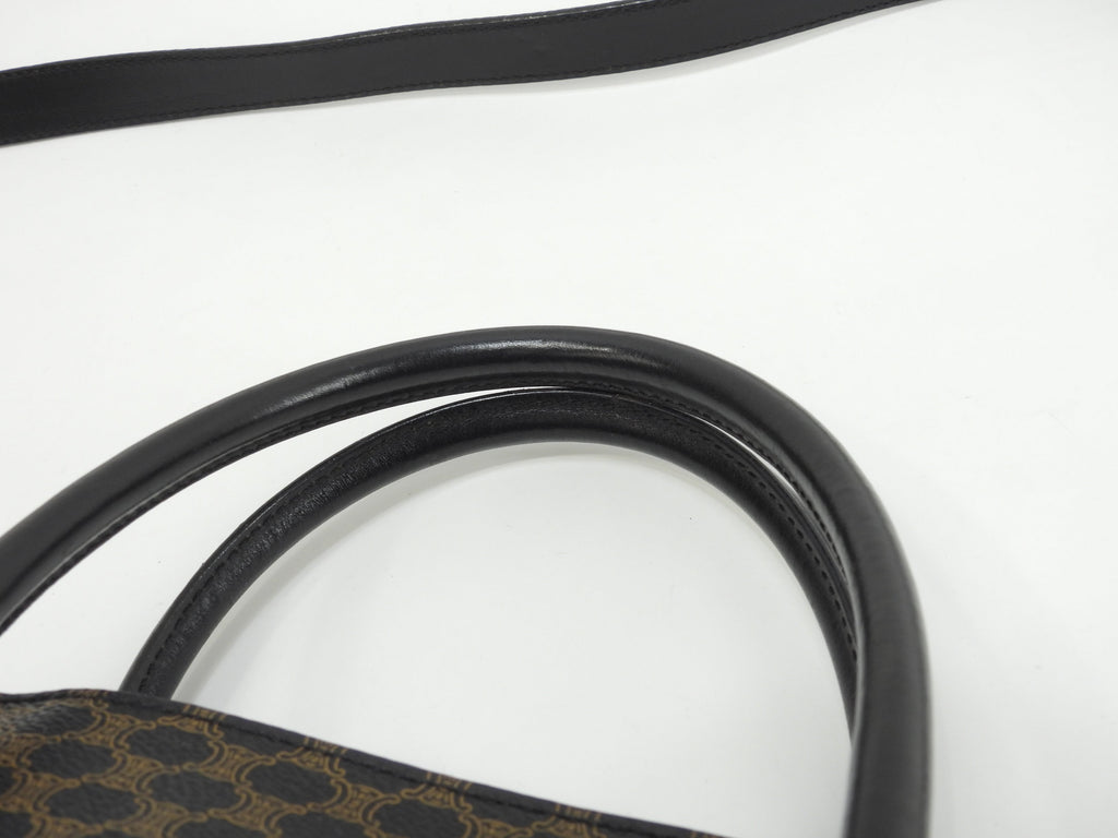 Celine borsa a mano con iniziali s, Macadam Triomphe nera, tipo Bolide mini tote, ottime condizioni @M96* 2