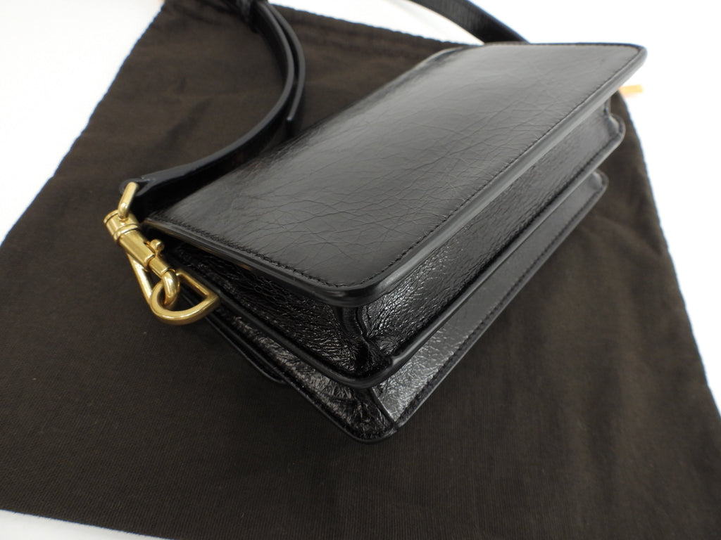 Tod's mini pochette T Timeless in pelle nera borsa a tracolla @T146