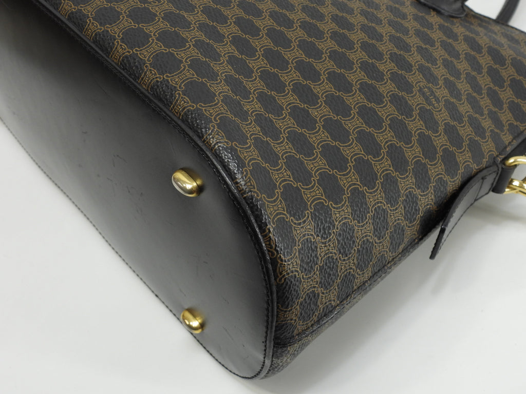 Celine borsa a mano con iniziali s, Macadam Triomphe nera, tipo Bolide mini tote, ottime condizioni @M96* 2
