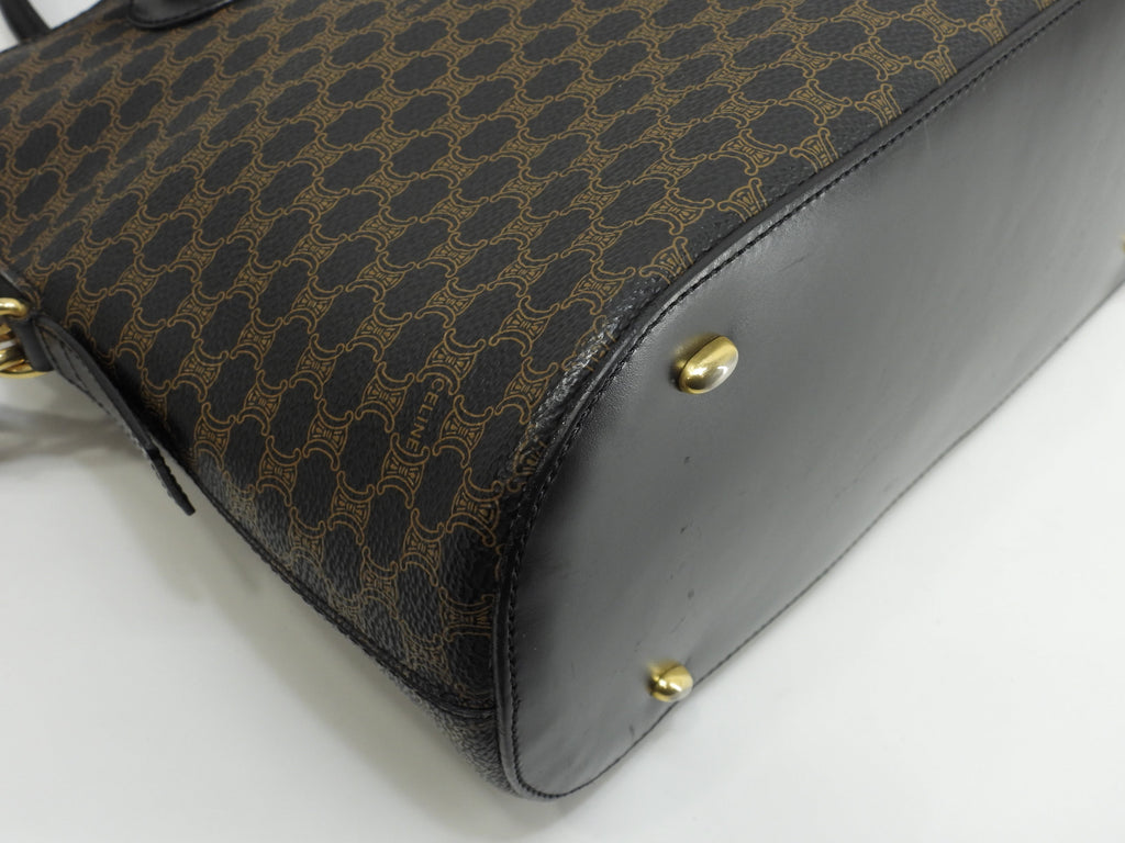 Celine borsa a mano con iniziali s, Macadam Triomphe nera, tipo Bolide mini tote, ottime condizioni @M96* 2