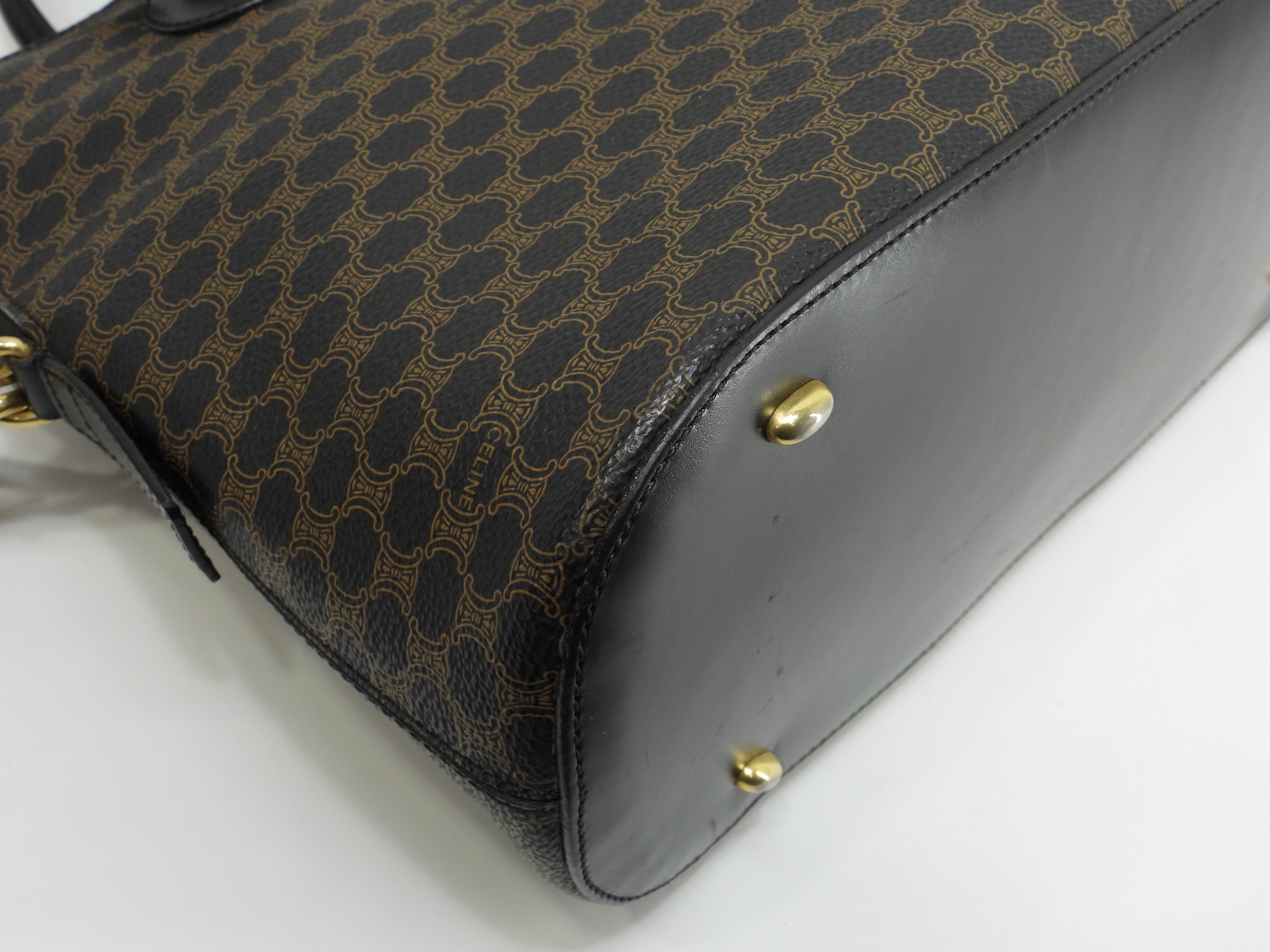 Celine borsa a mano con iniziali s, Macadam Triomphe nera, tipo Bolide mini tote, ottime condizioni @M96* 2