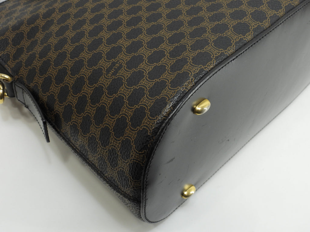Celine borsa a mano con iniziali s, Macadam Triomphe nera, tipo Bolide mini tote, ottime condizioni @M96* 2