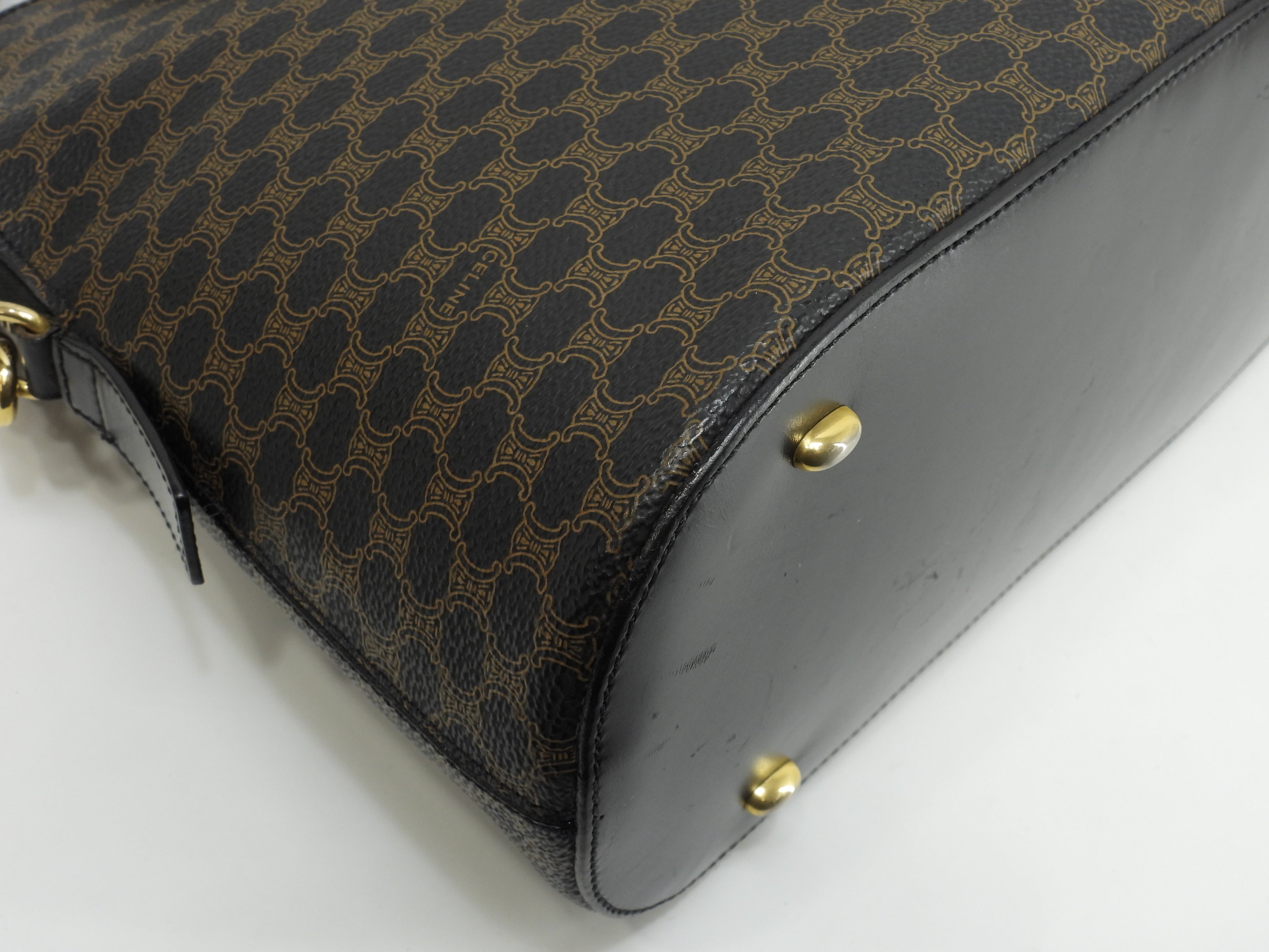 Celine borsa a mano con iniziali s, Macadam Triomphe nera, tipo Bolide mini tote, ottime condizioni @M96* 2