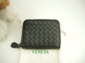 Bottega Veneta Portamonete zip around in pelle nera Intrecciato Ottime condizioni @S02035190N