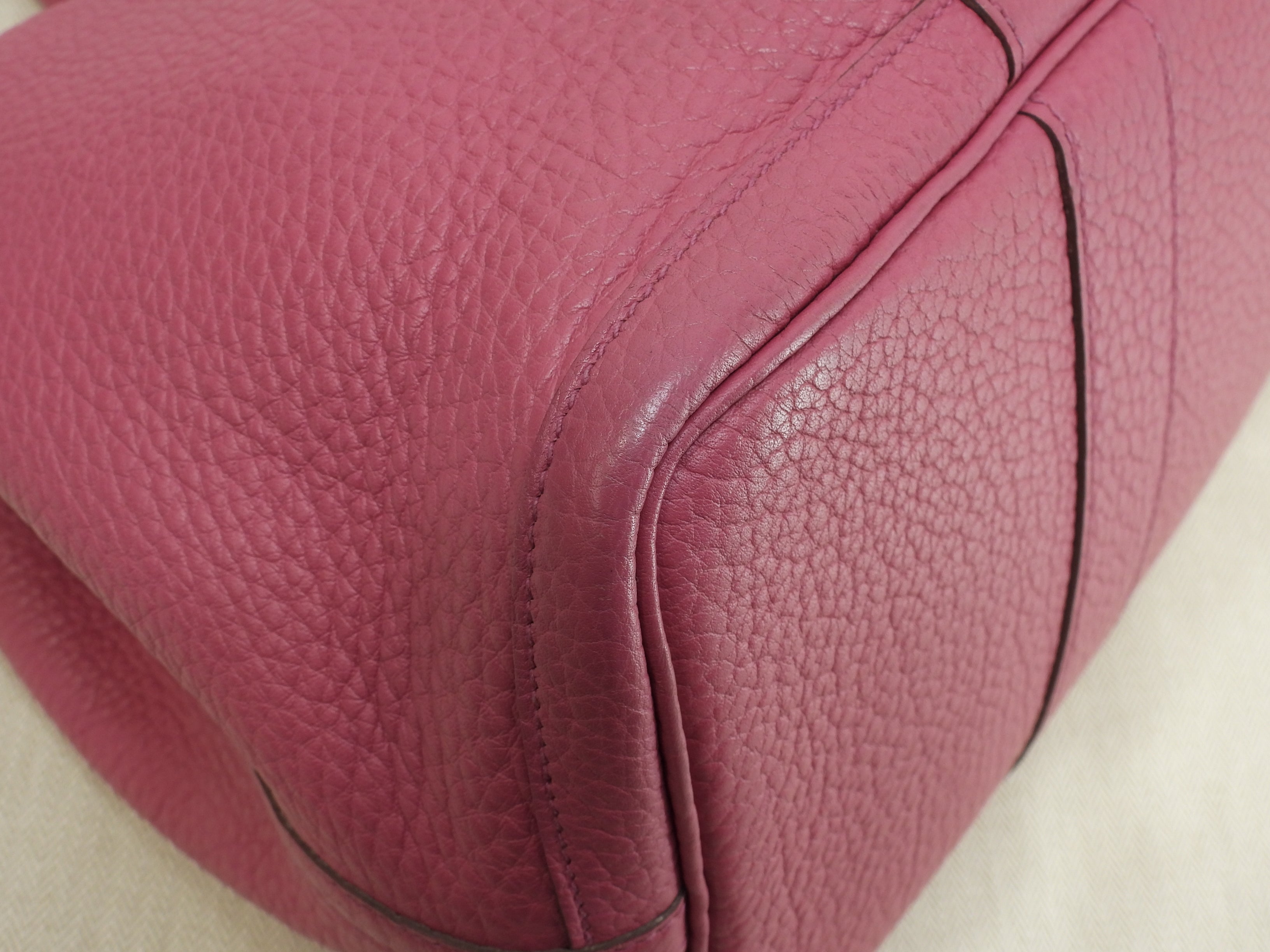 Hermès Garden Party PM in pelle Negonda Rosewood, borsa tote tracolla @□O