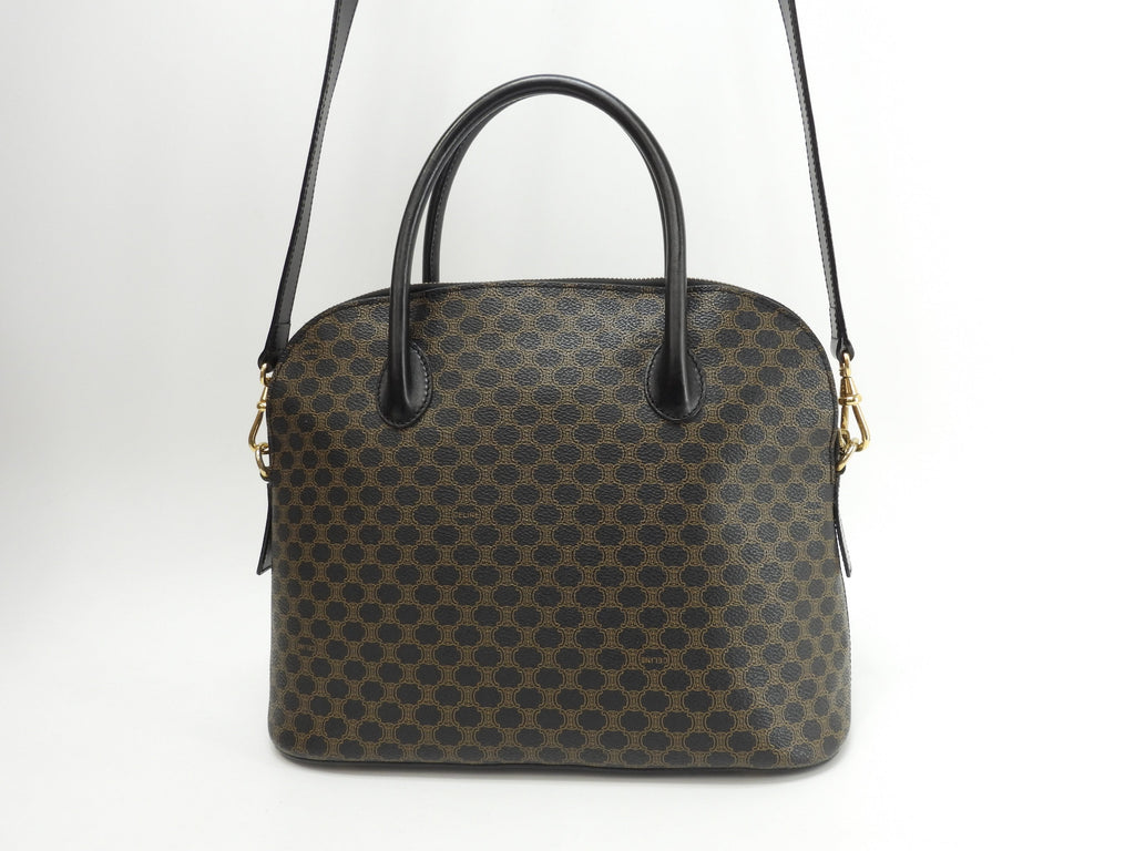 Celine borsa a mano con iniziali s, Macadam Triomphe nera, tipo Bolide mini tote, ottime condizioni @M96* 2