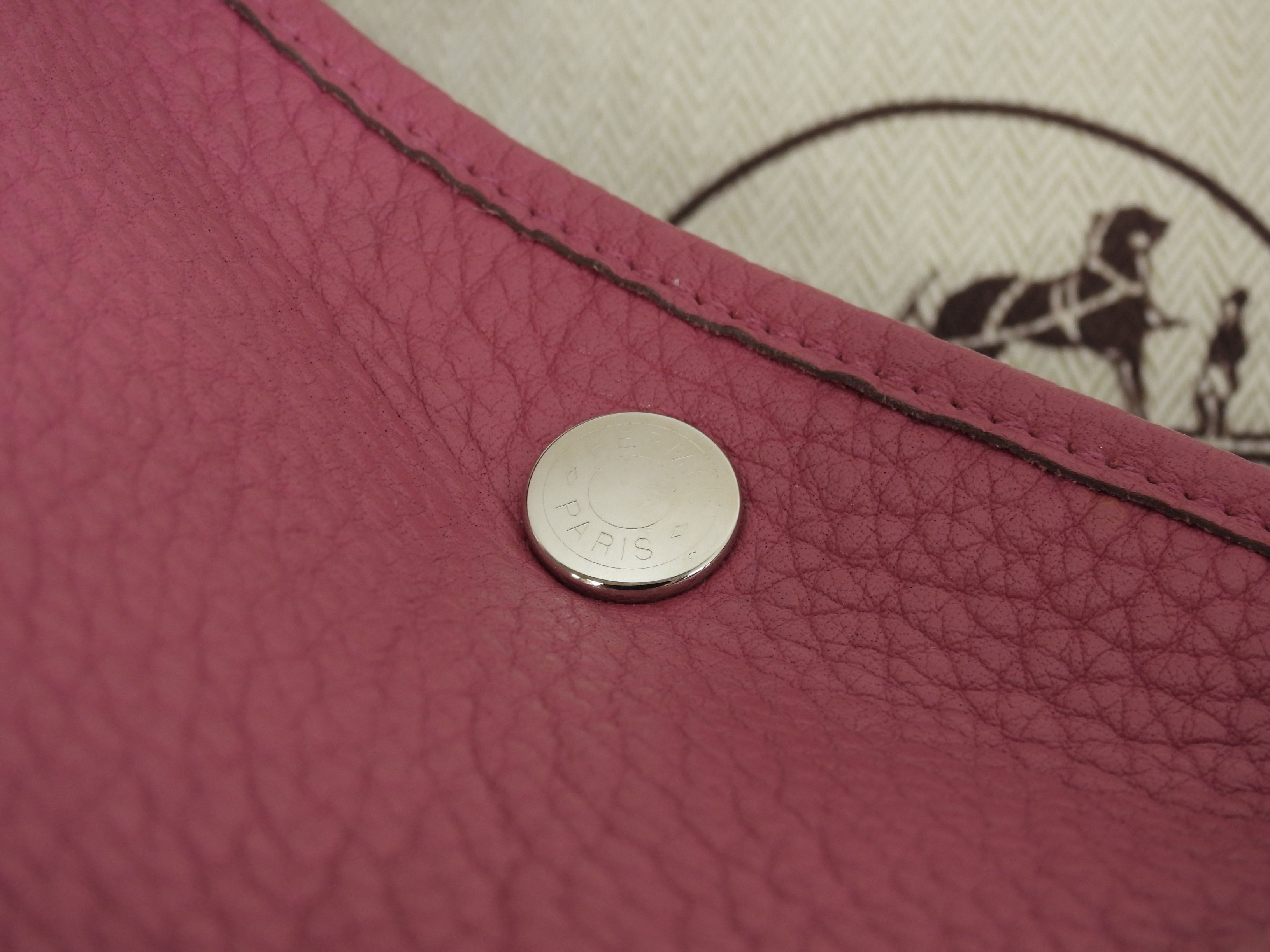 Hermès Garden Party PM in pelle Negonda Rosewood, borsa tote tracolla @□O