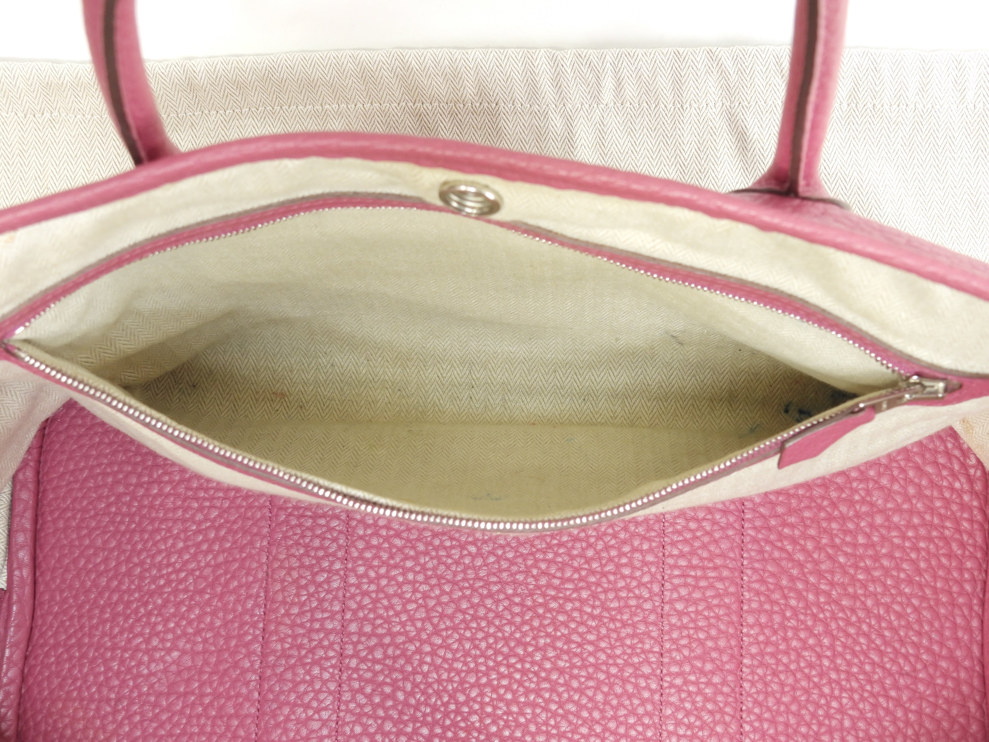 Hermès Garden Party PM in pelle Negonda Rosewood, borsa tote tracolla @□O